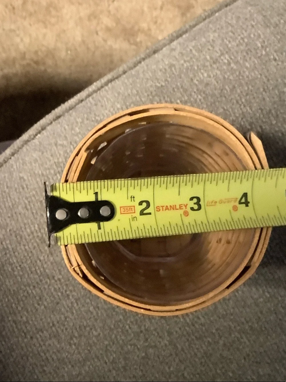 Longaberger Tan and Brown Woven Tapered Basket